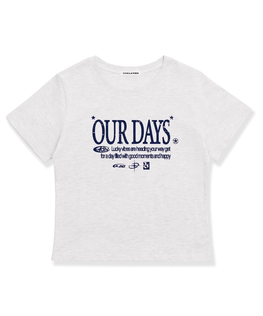 Bibalabida Ourdays Crop Short Sleeve T-Shirt