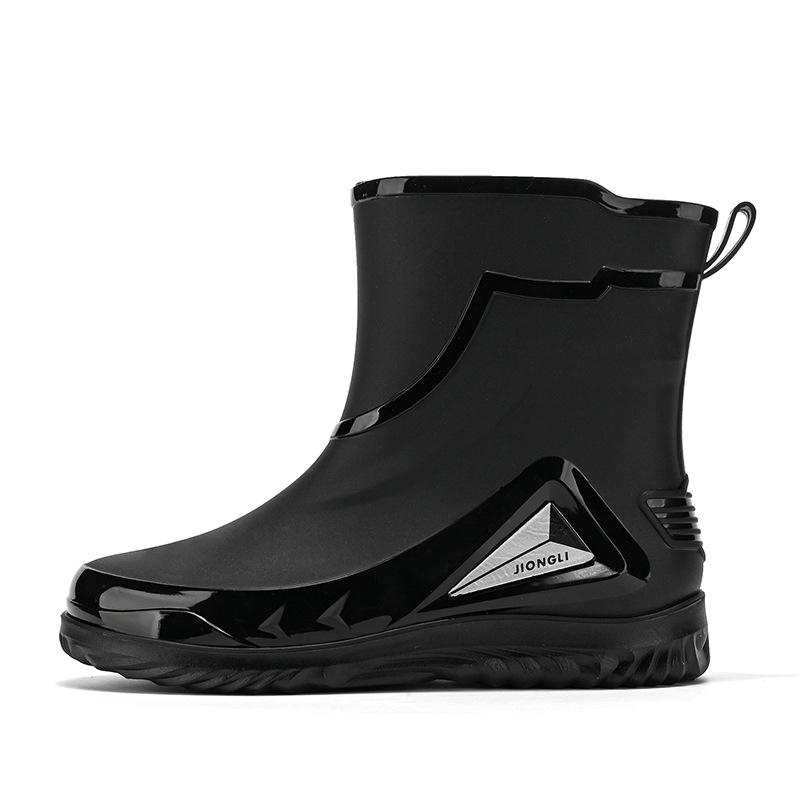 Men's rain shoes new autumn takeaway fishing special rider non-slip waterproof rubber shoes medium tube breathable work water shoes