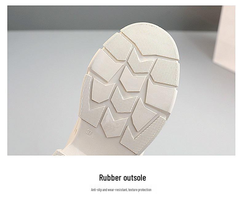 2025 Women's Winter Fleece-Lined Snow Boots - Thickened Ankle Martin Style, Warm & Sporty for Students