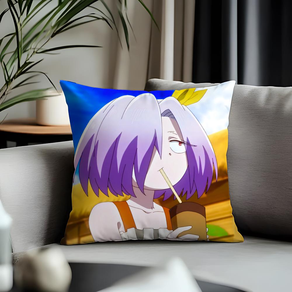 Viral TThe Shy Hero and the Assassin CushionCover Antidustmite Pillowcase Invisible Zipper Silky Short Plush Sofa CushionCover