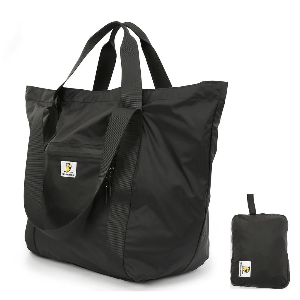 Azarxis Boston Bag for Tote Large Capacity Travel Shoulder School Business Fits Suitcase Black Carry-on Bag, Foldable, Water-Repellent, 3-Way Women,