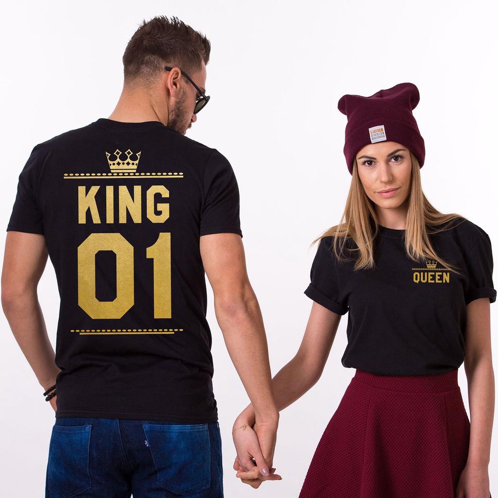 Stylisches T-Shirt mit Nummern-Kronen-Print für Damen und Herren, perfekt für legere Sommerkleidung