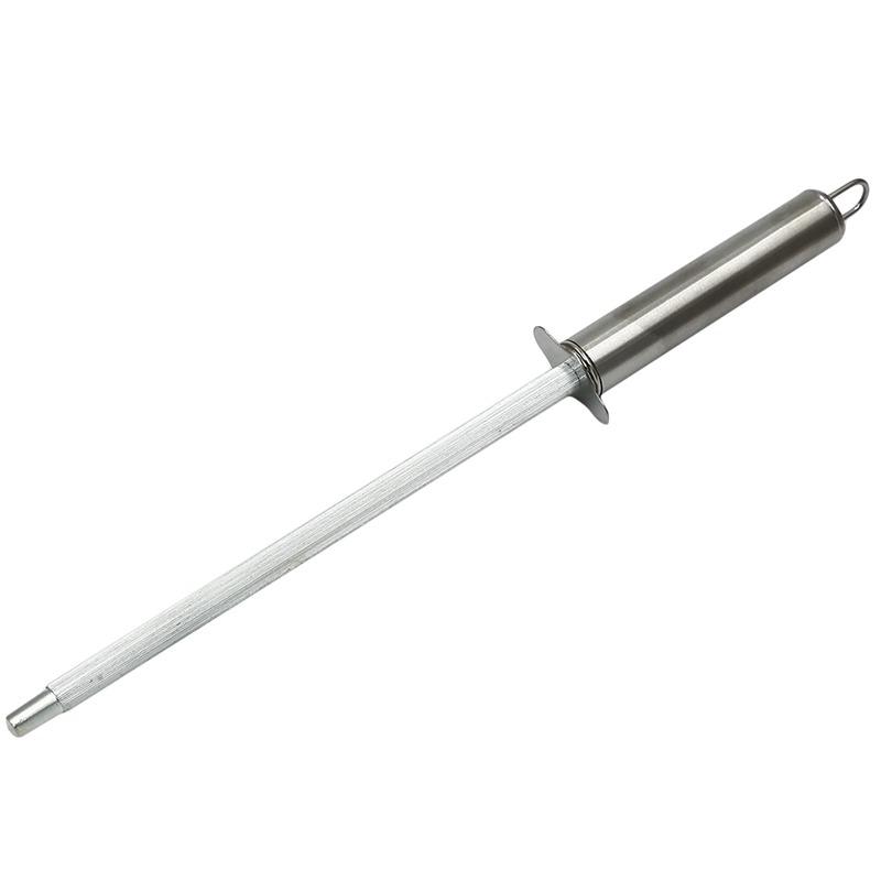 Pro Knife Sharpening Rod 12 Inch Kitchen Honing Steel Knife Sharpening Carbon Steel Durable Stainless Steel Knife Sharpener