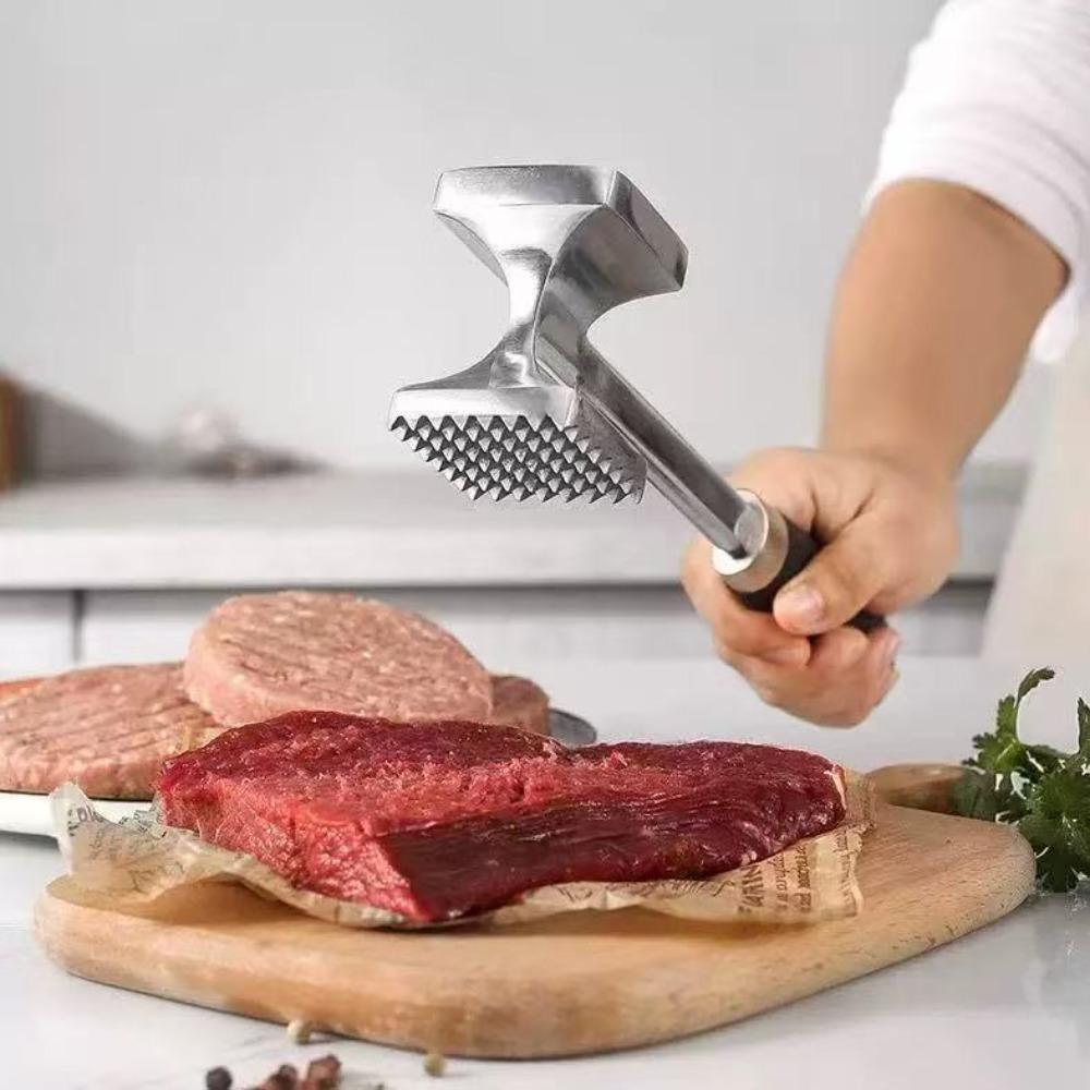 Square Head Meat Tenderizer Aluminum Zinc Zinc Alloy Beef Tenderizer Meat Beating Tool  Pork Chops