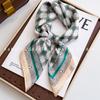 70x70cm Lightweight Square Scarf Women Polka Dot Print Silk-Like Wrap Neck Tie Hair Band Fashion Accessory