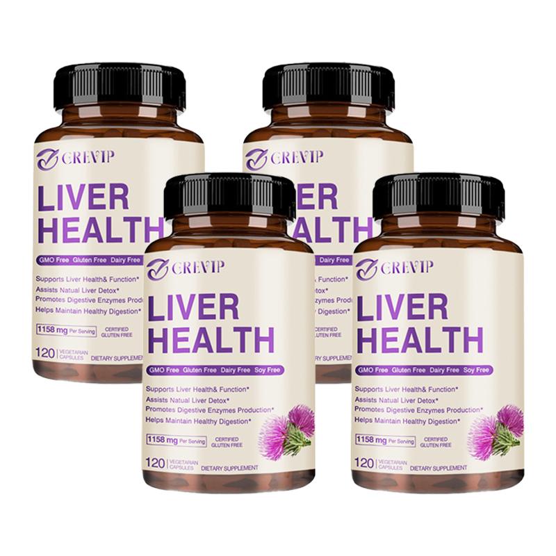 CREVIP Milk Thistle Liver Care Capsules, 1158mg, Plant Extract Liver Care, Digestive Diet Capsules, Suitable for Adults