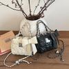 Ladies' Handbag, Women's Love Embroidered Thread Chain Handbag, Korean Chain Bag, Versatile and Western-style Bow, Small Fragrant Crossbody Bag