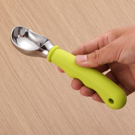 Lžíce na zmrzlinu 304 Nerezová ocel Protiskluzová Ergonomická rukojeť Pečení Dezertní lžíce Spolehlivý Nástroj pro servírování dezertů