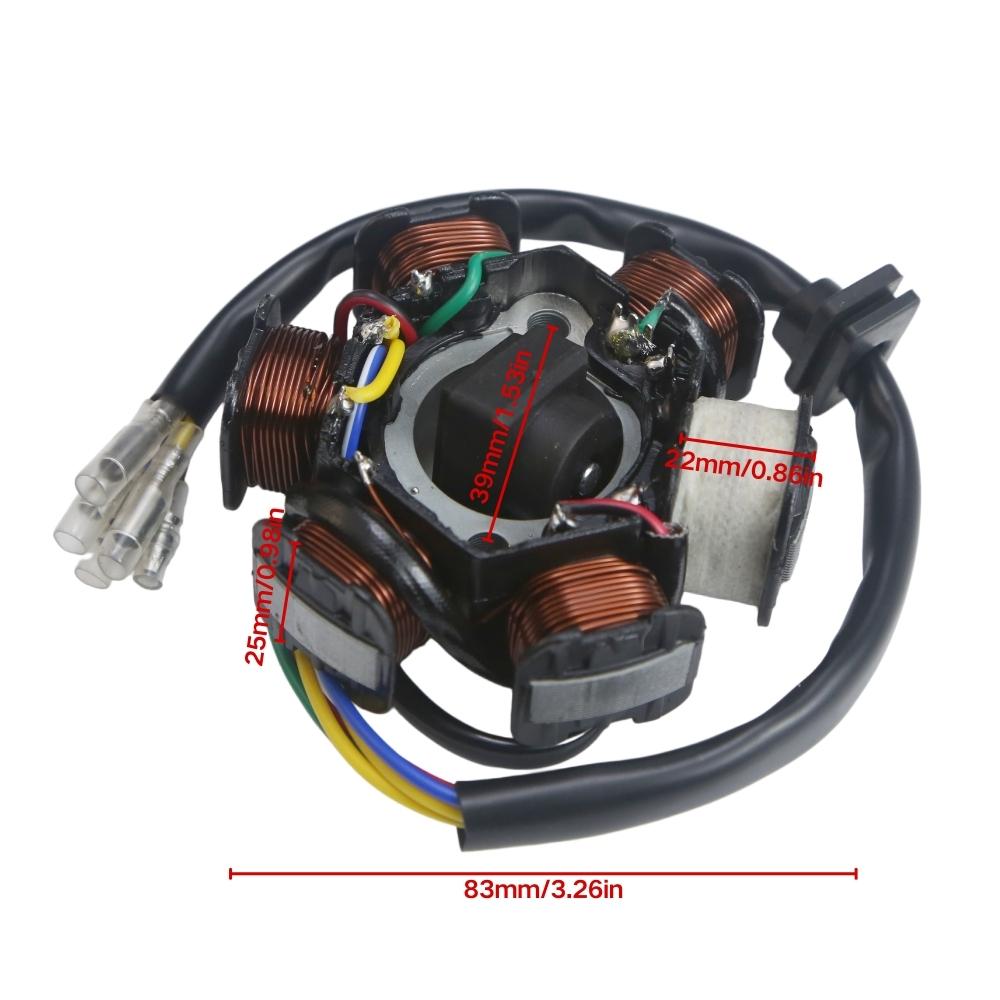 Motorcycle Ignition Stator Magneto Coil Modified For 139QMB 147QMD 152QMI 157QMJ GY6 49cc 50cc 110cc 125cc 150cc Scooter Moped