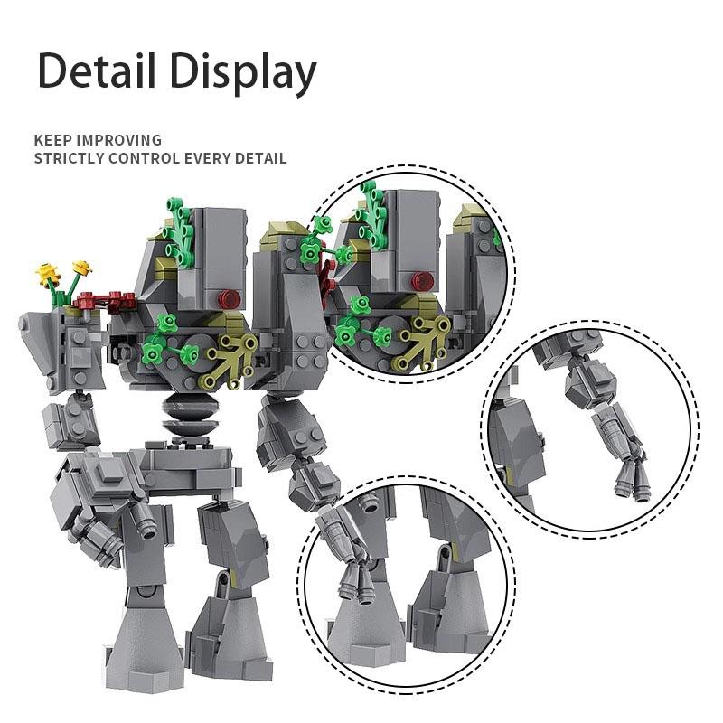 MOC game peripherals Terraria Stone Giant Mech Small Particle Assembly Building Blocks Puzzle Toy