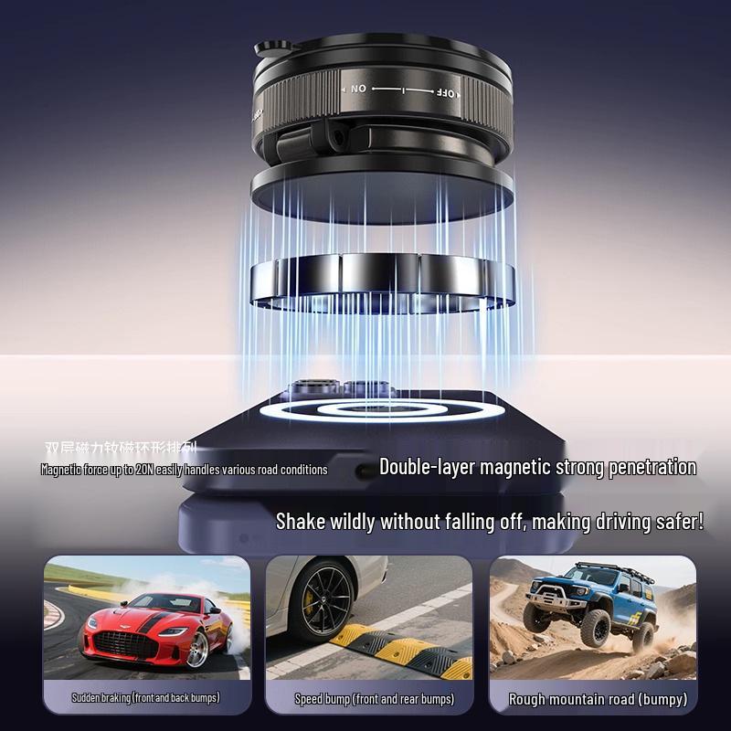 2025 Magnetic Car Phone Holder with Vacuum Suction Cup, Compatible with MagSafe