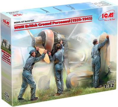 ICM 1/32 Zweiter Weltkrieg Royal Air Force Bodenpersonal Set 1939-1945 Plastikmodellbausatz 32107