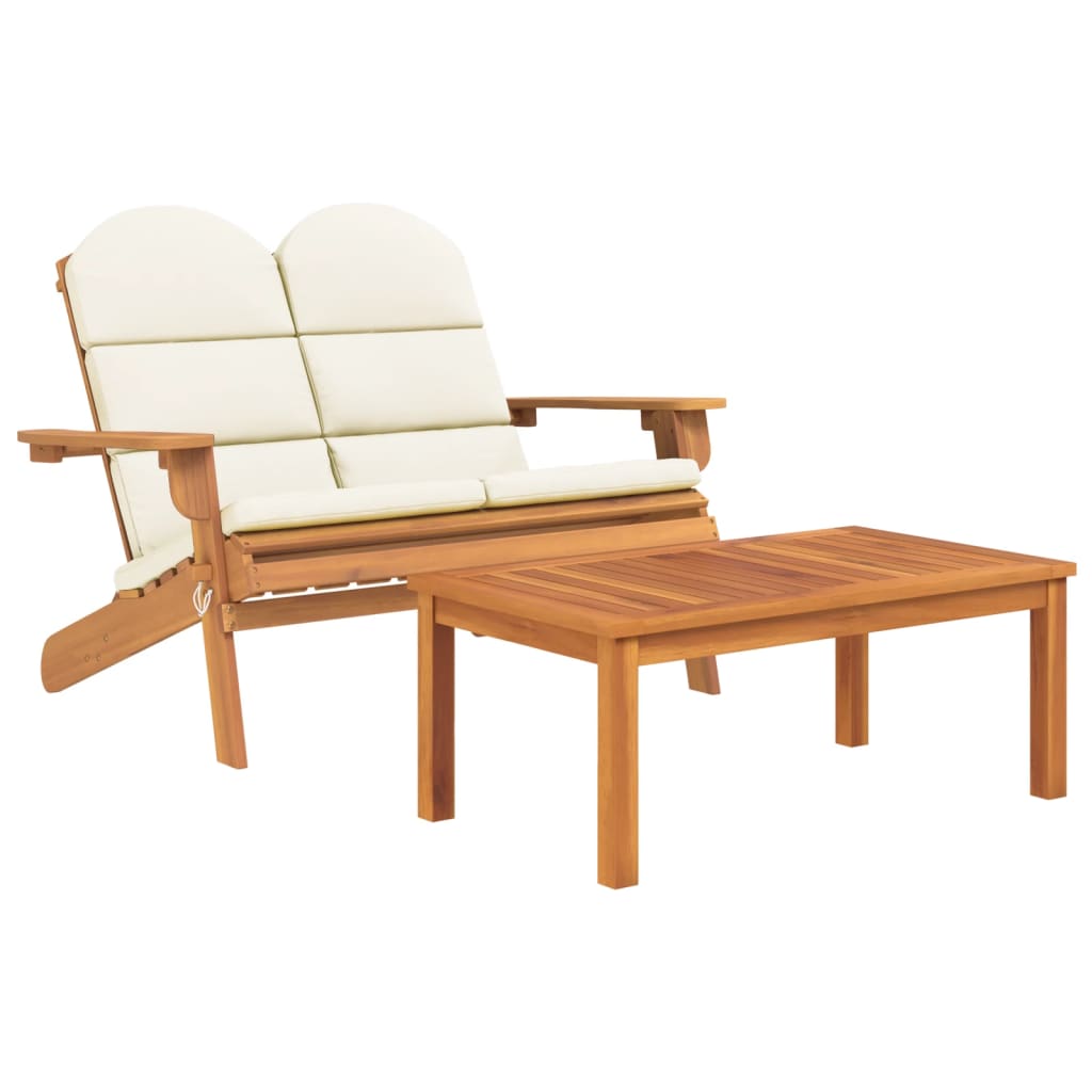 Vidaxl 2-Cz. Adirondack Garden Lounge Set, Acacia Wood