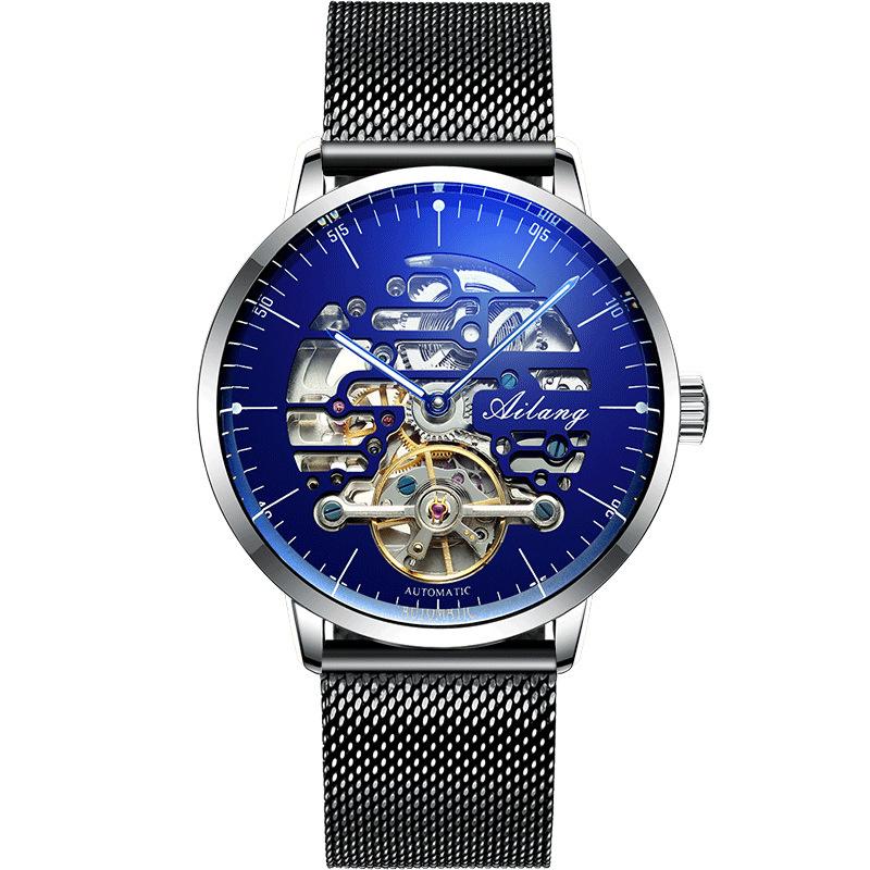 AILANG Brand New Automatic Mechanical Watch Waterproof Luminous Sugess Skeleton Watch Fashion Hollow Wristwatch Relojes Hombre