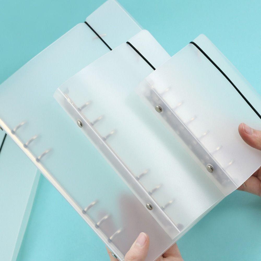 Creative A5/A6/A4/B5 Folder Soft Shell Detachable Transparent Ring Binder Cover Portable Large Capacity File Organizer