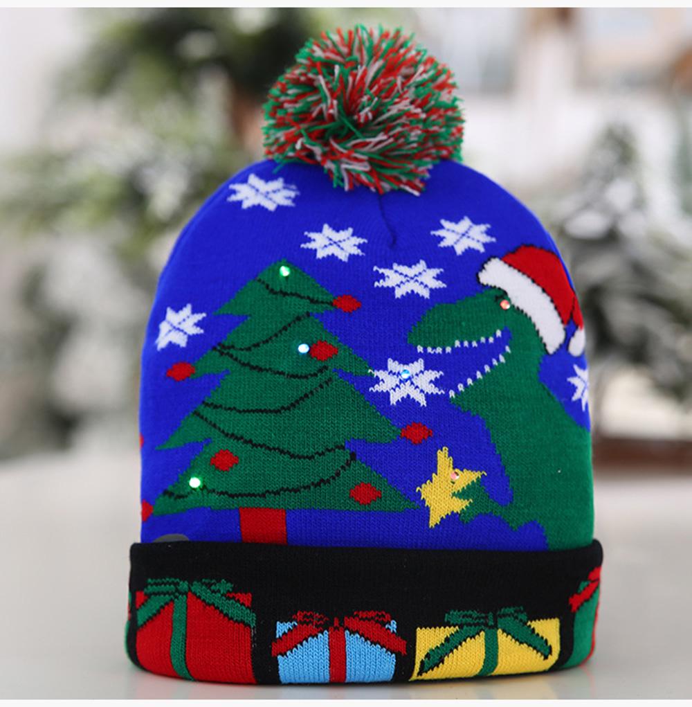Buy Christmas Hat LED Light Up Beanie 