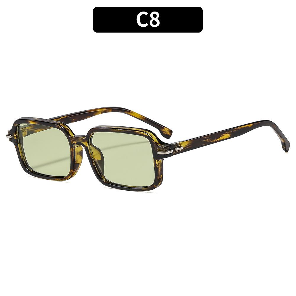2025 Fashion Vintage Square Sunglasses Women Men Popular Design Sun Glasses Black Narrow Frame UV400 Shades Multi Color Beach