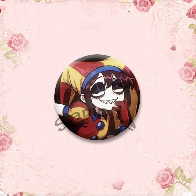 Anime Role Jax Gangle Ragatha Round Brooch Cartoon Figure Lapel Badges Custom Soft Button Pin Bag Jewelry Accessories XMAS Gifts