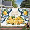 Party Backdrop Flat Lemon Greeting Photo Booth Decor Front Door Decor