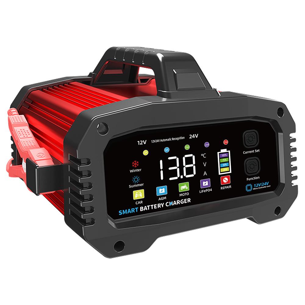 High Power 25A Smart 12V/24V Car Motorcycle Battery Charger