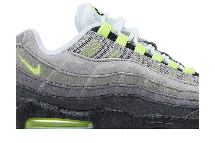 Детские кроссовки Nike Air Max 95 Big Bubble Неоновые (2026) (GS) Черный/Неоново-желтый/Холодный серый