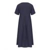 Summer Dresses For Women Boho Maxi Dress Short Sleeve V Neck Dresses Fashion Dress with Pockets