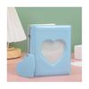 1Pcs Cute 3-inch Solid Color Photo Album Love Hollow Photocard Holder Heart Pendant Cards Collect Book Albums Portable Household
