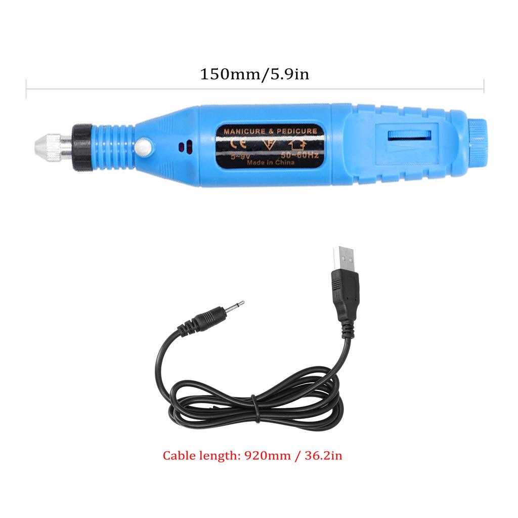 USB Power Supplys Handheld Mini Electric Grinder Nail Gelatum Removing Tool Machine Speed Adjustable Grinding Rotary