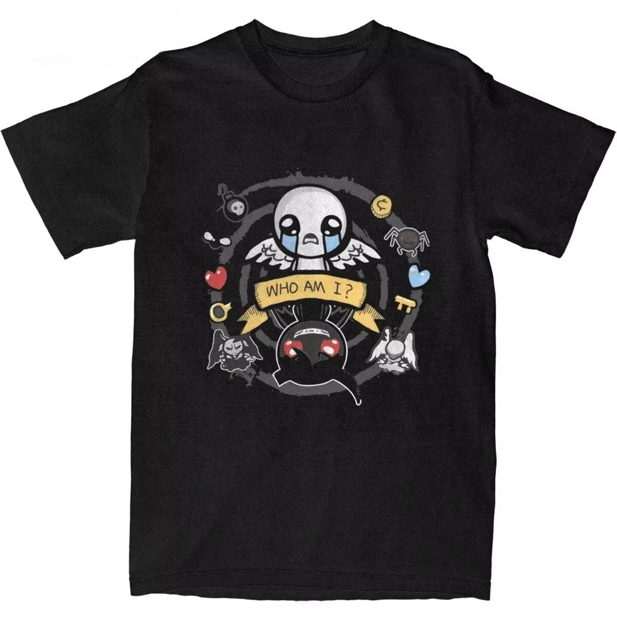 

The Binding of Isaac Кто я Футболка Женская Потрясающая Футболка Свитшот Футболка с коротким рукавом Классическая Эстетичная Одежда Y2K S