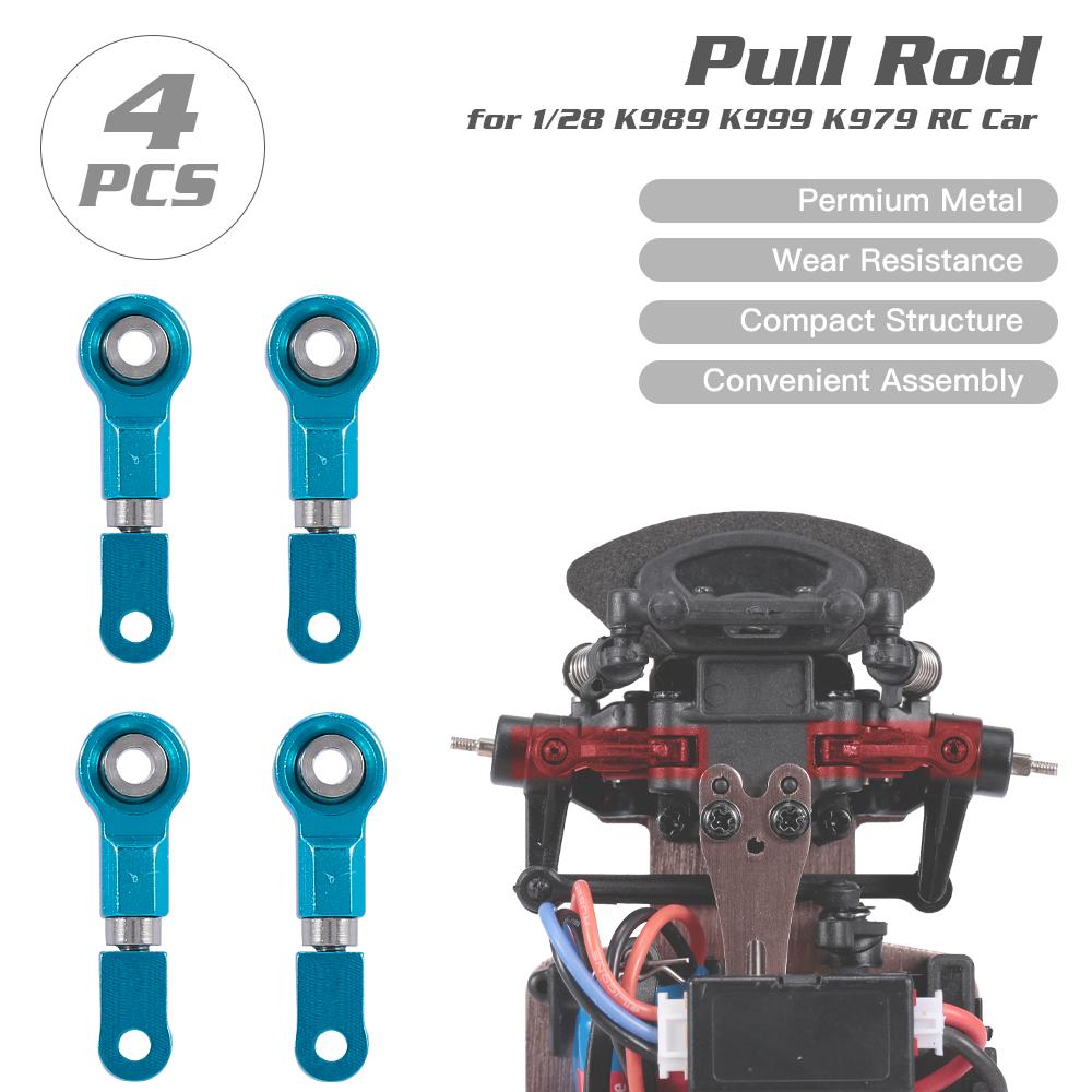 For Wltoy K979 K989 K999 4pcs Alloy Pull Rod Linkage Metal Rod Ends ...