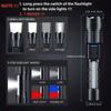 High Power LED Flashlight Powerful TYPE-C Rechargeable Zoom Flashlight with COB Side Light Torch for Outdoor Camping Hiking