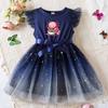 Hexagonal Dragon Princess Dress Butterfly Mesh Tutu Gown Girls Birthday Party Toddler Summer Outfit