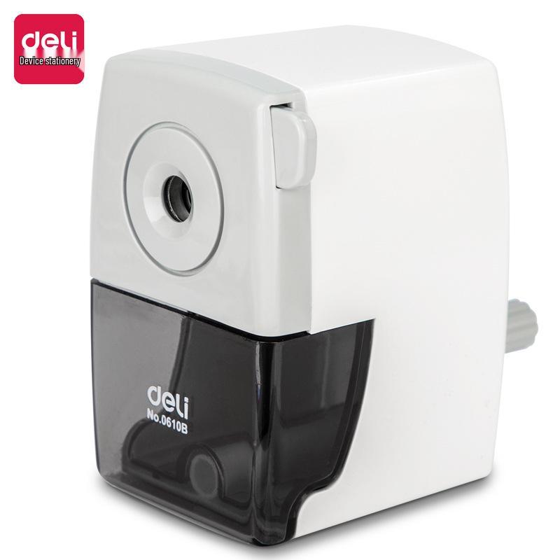Deli 0610B Manual Hand-Crank Rotary Pencil Sharpener for Students