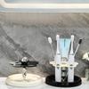 Zahnbürstenhalter für das Badezimmer, Organizer für elektrische Zahnbürsten, Ständer für elektrische Zahnbürsten, Aufbewahrungsregal für Make-up-Pinsel für das Waschzimmer