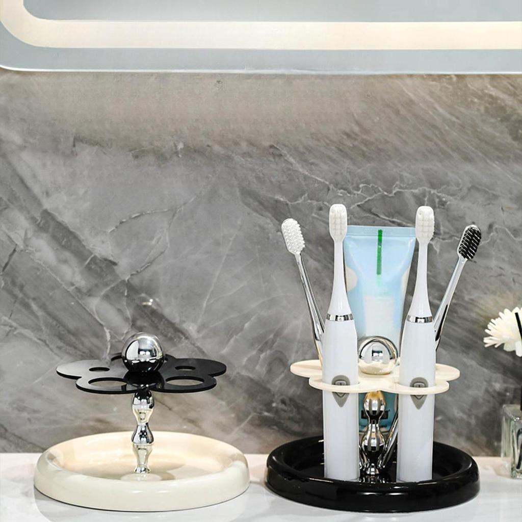 Zahnbürstenhalter für das Badezimmer, Organizer für elektrische Zahnbürsten, Ständer für elektrische Zahnbürsten, Aufbewahrungsregal für Make-up-Pinsel für das Waschzimmer