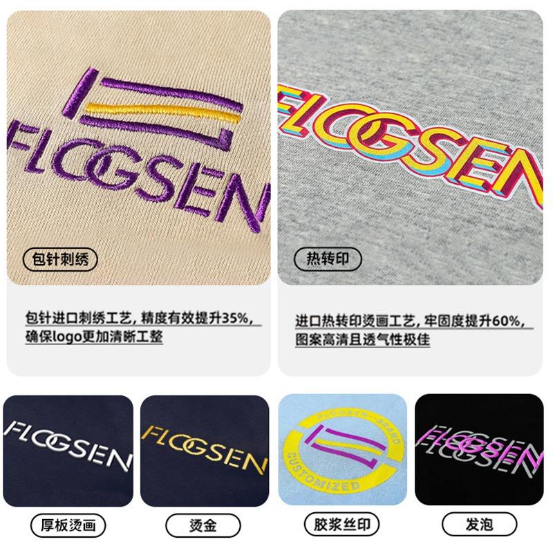 High-end work clothes t-shirt printed logo cultural shirt class clothes t-shirt custom round neck short sleeve pure cotton clothes