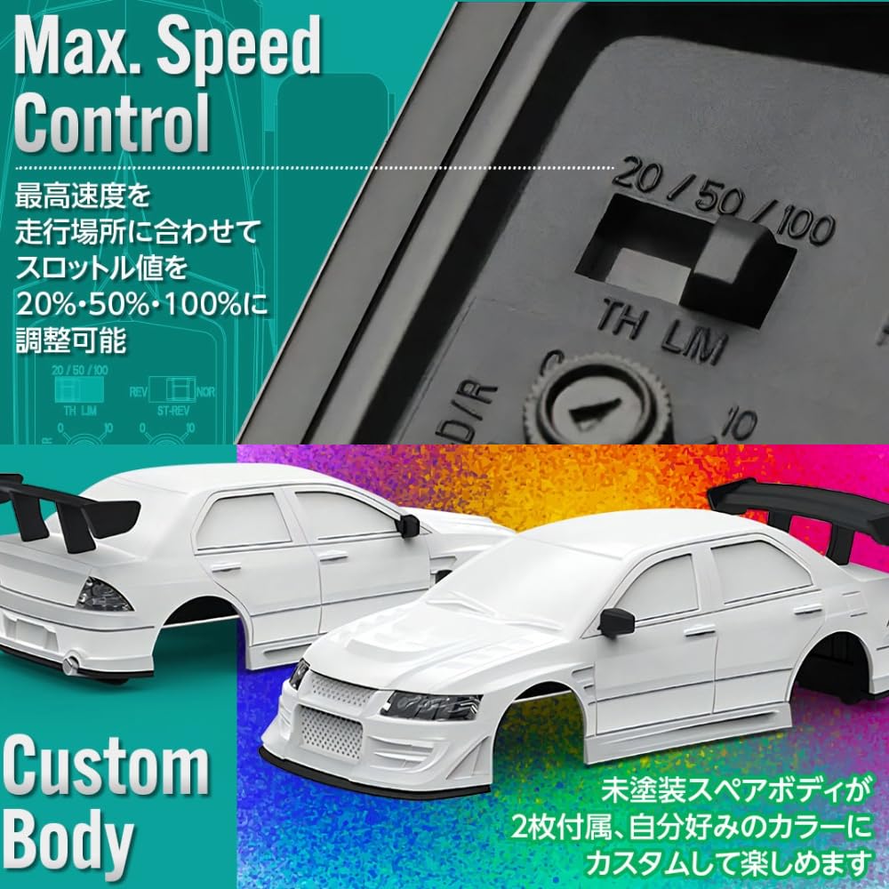 Japanese Turbo Racing C76 with Technical Japanese Instruction 30 Minutes of Continuous Running Scale RC RTR Full Set with Perfect Gift for Compact