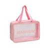 Large Capacity Waterproof PVC Makeup Bag - Portable, Transparent Travel Toiletry Organizer