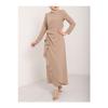 Asymmetrical Crepe Dress With Aller Front And Skirt