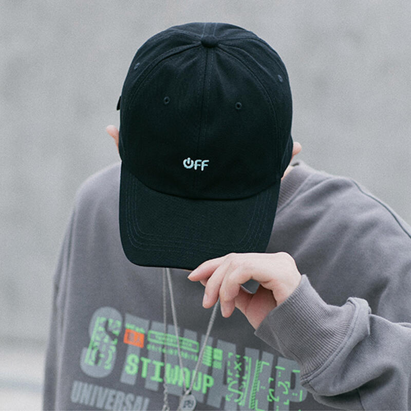 The Cap OFF Cotton Logo Ball Cap C1 Black BLACK