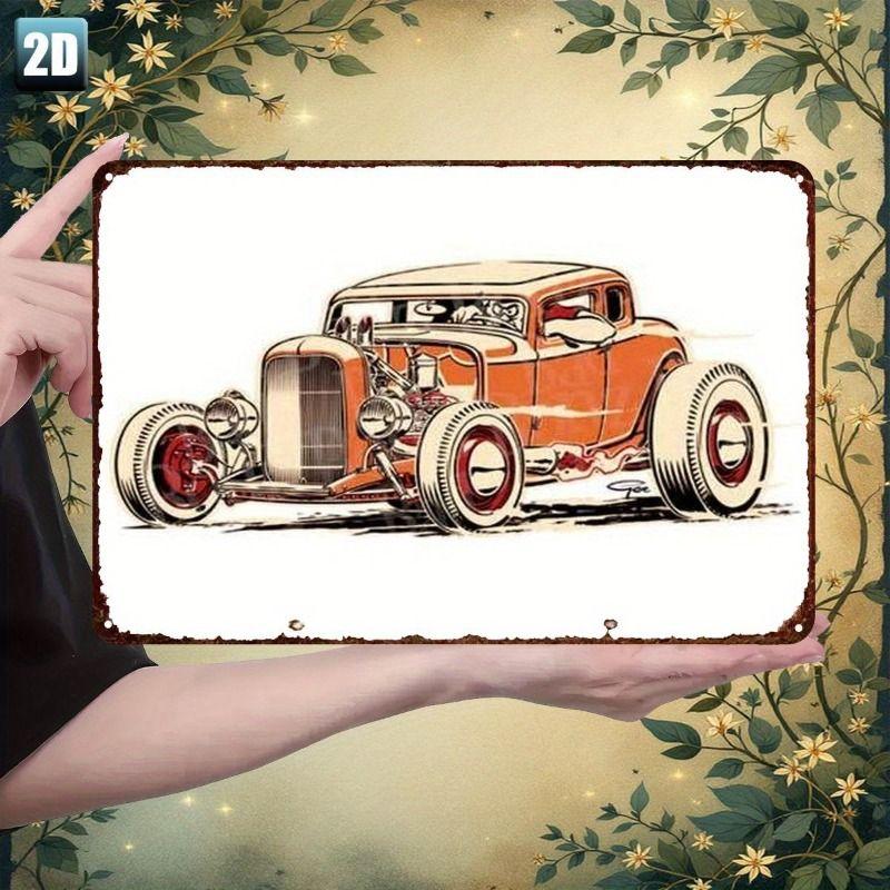 Automotive Metal Decorative Painting: Gifts for Car Lovers Garage Home Style