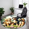 1pc Puppy Garden Chair Carpet for Office, Soft, Non-Slip Polyester Mat, Office, Entryway, Living Room, Bedroom,  Yy251207254