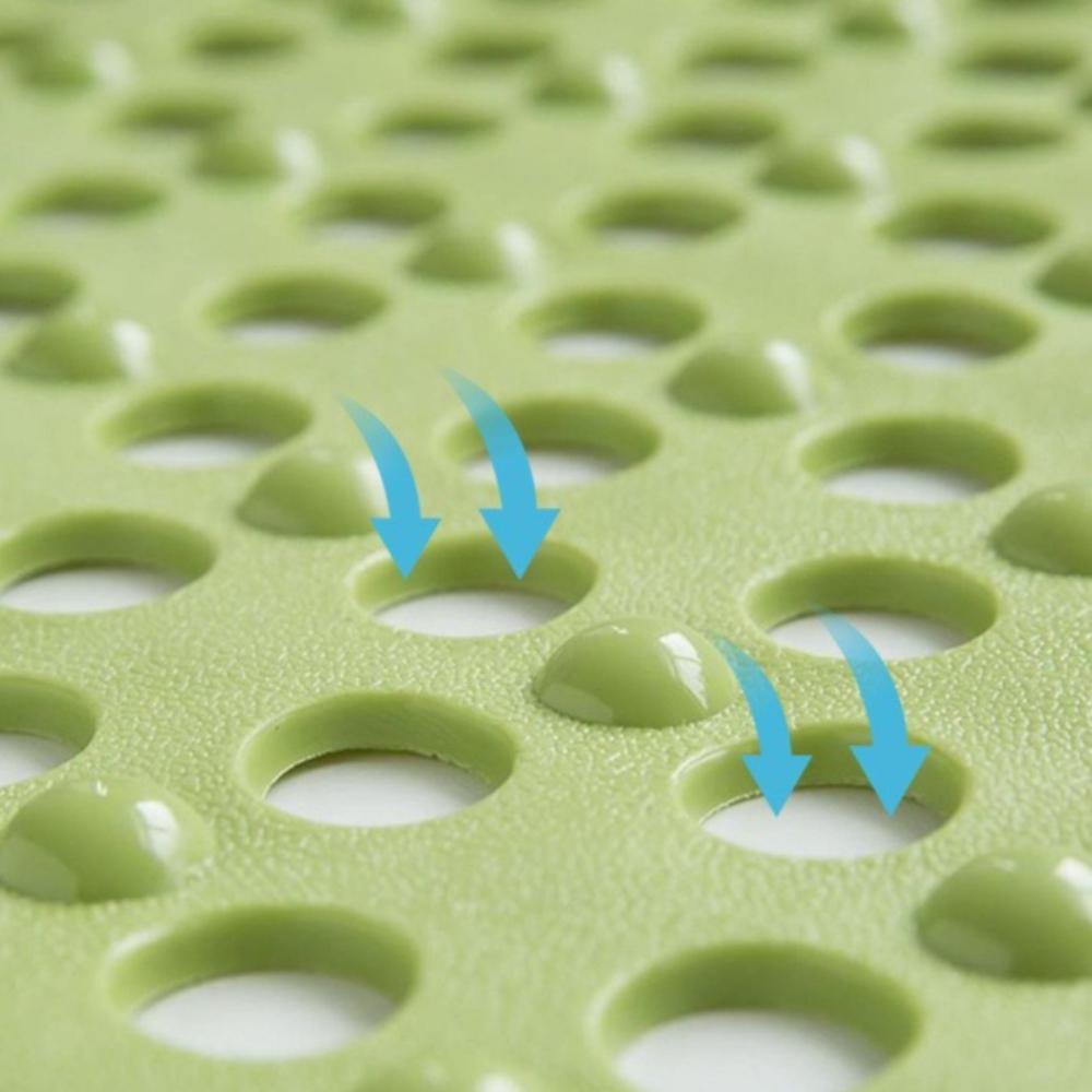 Bathroom Mat with Suction Cup Round Hole Design Non Slip Anti Fall Bathroom Mat Massage Ring Quick Drain Bathroom Toiletries