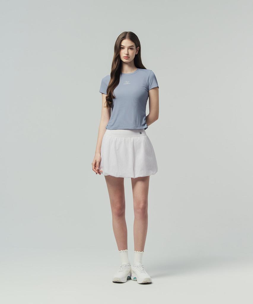 SERGIO TACCHINI W Rib Slim Fit Tide Ribbon Short Sleeve T-Shirt (L.Indigo)
