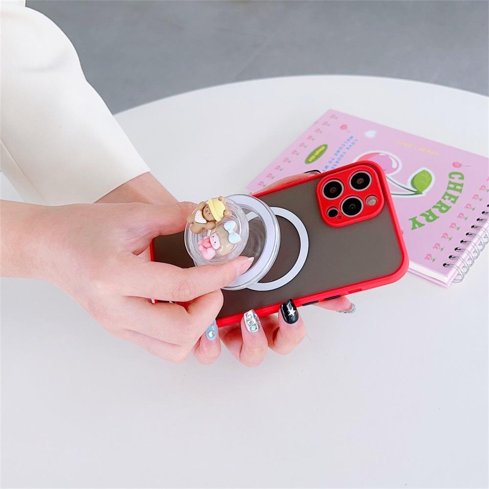 Cartoon Magnetic Phone Holder Stable and Portable Fit Multiple Phones Cute Flower Animal Advanced INS Style
