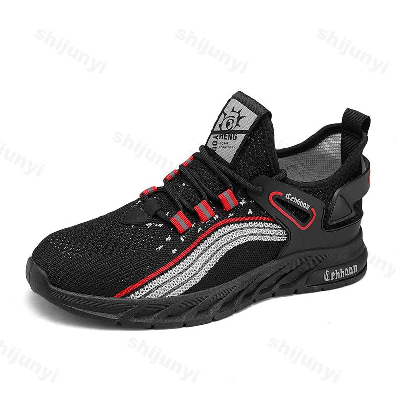 

Fashion Fashion Trend Mesh Breathable Fly Weave Shoes 2025 Summer Men s Low Cut Sports Running Shoes Lace Up Casual Comfortable Sneakers 39 чёрный