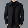 Men's Coat New Popular Autumn and Winter Middle-aged Dad Top Lapel Jacket Jacket
