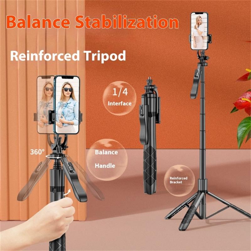 Extendable Phone Tripod Selfie Stick With Wireless Remote Bluetooth-Compatible For Travel Photography
