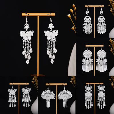 Long Tassel Minority Earrings Light Luxury High-End Ethnic Style Exaggerated Fashion Temperament Earrings