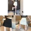 Streetwear Womens White Short Skirt With High Waist And Side Slit For Summer Fashion